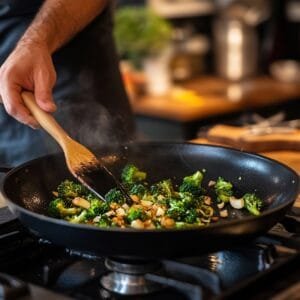 auté the Broccoli and Garlic